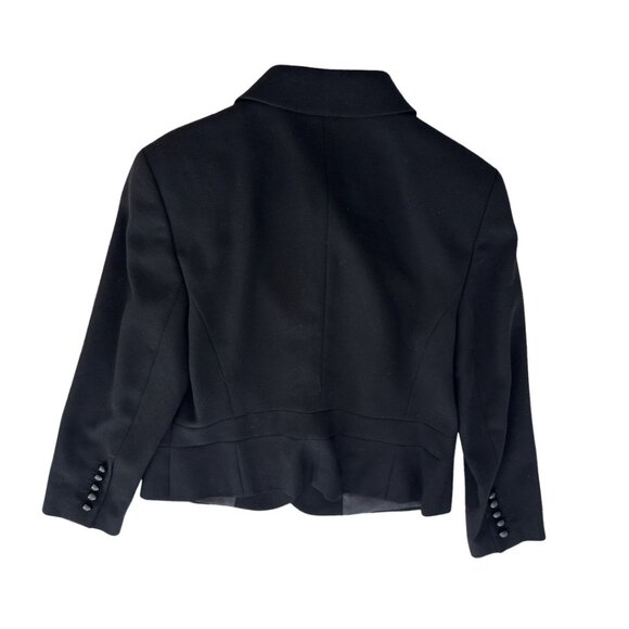 Escada black wool flower aplique blazer size 42 - Picture 3 of 11